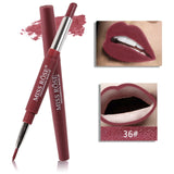 MISS ROSE Most Popular Color Number 01#-06# 2 In 1 Lip Liner Pencil Lipstick Makeup Waterproof Lipliner Pen Makeup Set TSLM2