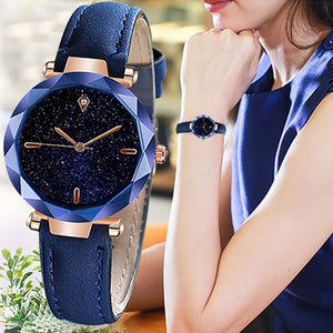 Exquisite Ladies Watch Starry Sky Female Leather Quartz Wrist Watch Elegant Women Watches Bracelet Watch Montre Femme