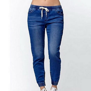 NIBESSER High Waist Women Jeans Buttons Female Pant Slim Elastic Plus Size Stretch Jeans Plus Size Denim Blue Skinny Pencil Pant