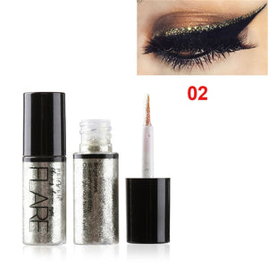 Professional Shiny Eye Liner Pen Cosmetics for Women Silver Rose Gold Color Liquid Glitter Eyeliner Makeup Beauty Tools