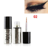 Professional Shiny Eye Liner Pen Cosmetics for Women Silver Rose Gold Color Liquid Glitter Eyeliner Makeup Beauty Tools