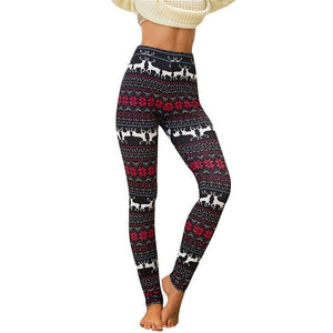 High Waist Christmas Leggings Womens Casual Print Sports Fitness Hips Leggings Home Pants Women Leggings Spodnie Damskie