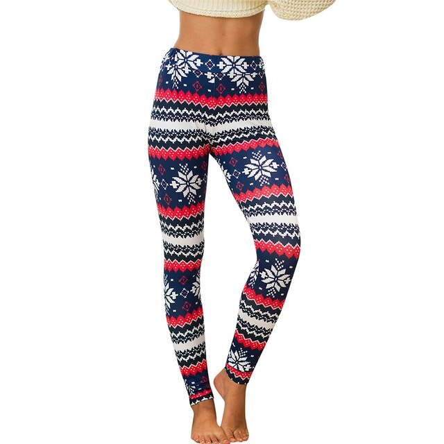 High Waist Christmas Leggings Womens Casual Print Sports Fitness Hips Leggings Home Pants Women Leggings Spodnie Damskie