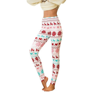 High Waist Christmas Leggings Womens Casual Print Sports Fitness Hips Leggings Home Pants Women Leggings Spodnie Damskie