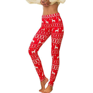 High Waist Christmas Leggings Womens Casual Print Sports Fitness Hips Leggings Home Pants Women Leggings Spodnie Damskie