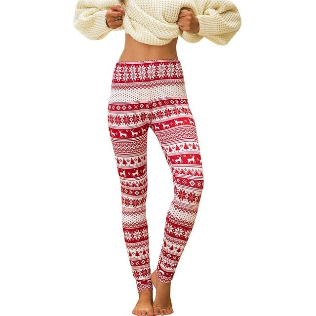 High Waist Christmas Leggings Womens Casual Print Sports Fitness Hips Leggings Home Pants Women Leggings Spodnie Damskie