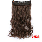 MEIFAN Waist 60cm Long Wavy Curly 5 Clip in Hair Extensions Natural Thick Straight Synthetic Hair Pieces Extention