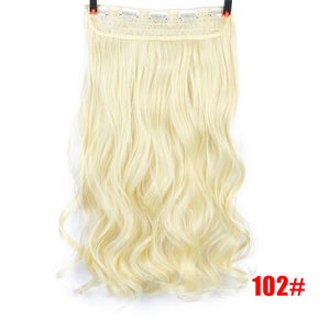 MEIFAN Waist 60cm Long Wavy Curly 5 Clip in Hair Extensions Natural Thick Straight Synthetic Hair Pieces Extention