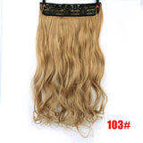 MEIFAN Waist 60cm Long Wavy Curly 5 Clip in Hair Extensions Natural Thick Straight Synthetic Hair Pieces Extention