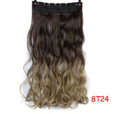 MEIFAN Waist 60cm Long Wavy Curly 5 Clip in Hair Extensions Natural Thick Straight Synthetic Hair Pieces Extention