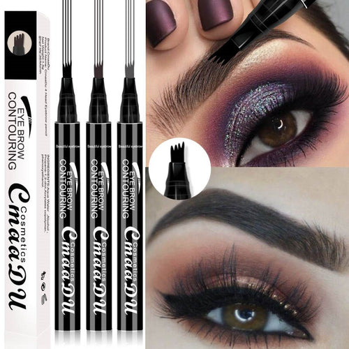 1 PC Microblading Tattoo Eyebrow Pencil Waterproof Fork Tip Eyebrow Liquid Eyebrow Pen Shades Eye Pencil Charm Makeup Cosmetics