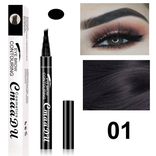 1 PC Microblading Tattoo Eyebrow Pencil Waterproof Fork Tip Eyebrow Liquid Eyebrow Pen Shades Eye Pencil Charm Makeup Cosmetics