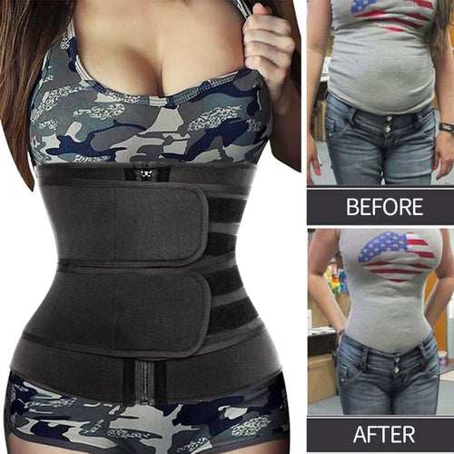 Waist Trainer Reducing Shapers Slimming Trimmer Belt Body Shaper Neoprene Tummy Shapewear 9 Steel Bones Woman Cincher Corset