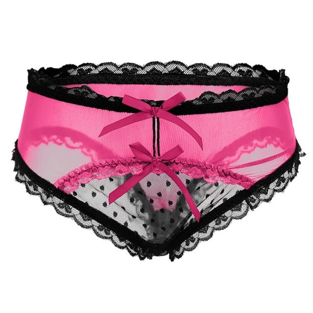Panties for Women Sexy Lace Ruffle Naughty Cheeky G-string Sheer mesh Thongs Exotic Apparel Sex Underwear Briefs