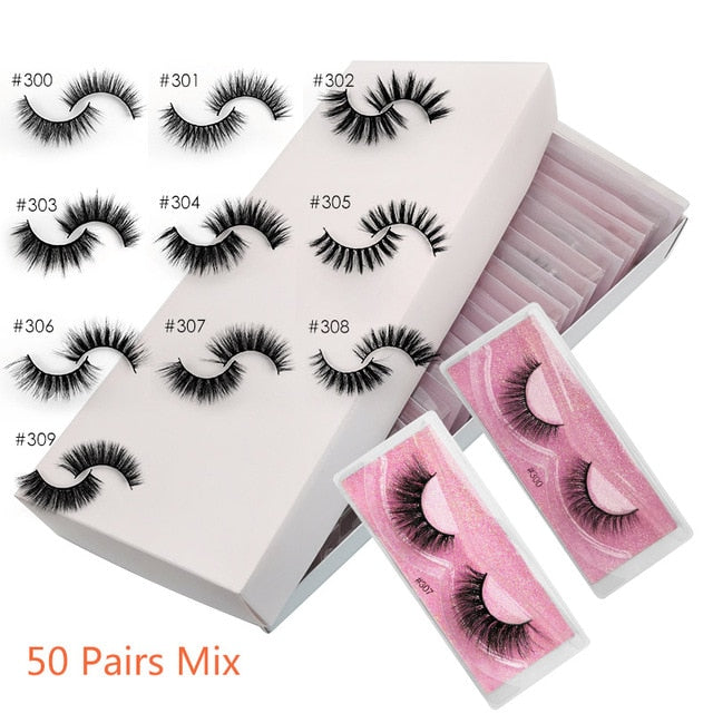 Lashes Wholesale Mink Eyelashes In Bulk Mink Lashes Natural False Eyelashes Extensions False Lashes cilios maquiagem 20/30/50pcs