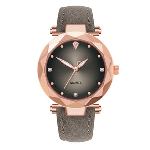 Quartz Wrist Watches Stainless Steel Dial Fashion Women Watches Leather Ladies Bracelet Watch Starry Sky Casual Female Clock