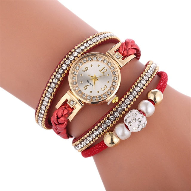 Beautiful fashion bracelet watch ladies watch diamonds English watch circle bracelet watch round watch relogio feminino 50%