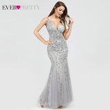 Formal Evening Dresses 2020 Ever Pretty New Mermaid O Neck Short Sleeve Lace Appliques Tulle Long Party Gowns Robe Soiree Sexy