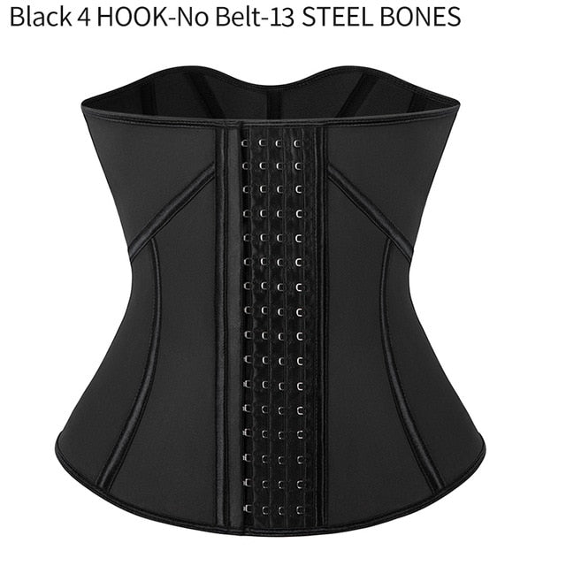 Women Body Shaper Latex Waist Trainer Corset  Zipper Underbust Slim Tummy Waist Cincher Slimming Briefs Shaper Belt Shapewear