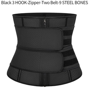 Women Body Shaper Latex Waist Trainer Corset  Zipper Underbust Slim Tummy Waist Cincher Slimming Briefs Shaper Belt Shapewear