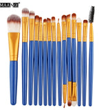 MAANGE Pro 15Pcs Makeup Brushes Set Eye Shadow Foundation Powder Eyeliner Eyelash Lip Make Up Brush Cosmetic Beauty Tool Kit Hot