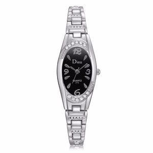 Fashion Oval Small Dial Watches For Women Elegant Rhinestone Bracelet Watch Ladies Diamond Dress Quartz Wrist Watch Relogio